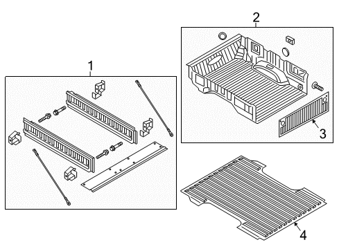 2021 Ford F-250 Super Duty Cargo Area Diagram