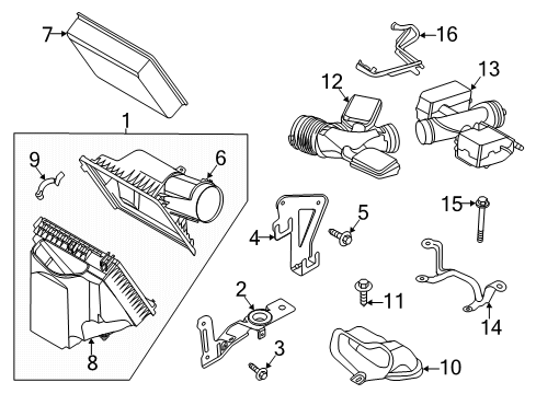 2021 Ford F-250 Super Duty CLEANER ASY - AIR Diagram for LC3Z-9600-D