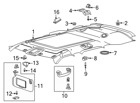 2023 Ford Explorer LAMP ASY - INTERIOR Diagram for LB5Z-13776-AJ