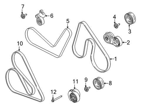 2022 Ford F-150 Belts & Pulleys Diagram 8