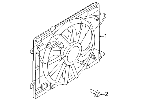 2022 Ford Escape Cooling System, Radiator, Water Pump, Cooling Fan Diagram 3