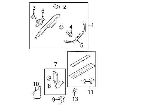 2023 Ford F-150 Lightning Interior Trim - Cab Diagram 3