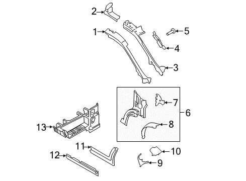 2022 Ford Transit REINFORCEMENT Diagram for LK4Z-6102524-A