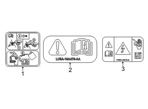 2023 Ford Maverick Information Labels Diagram