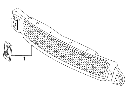 2020 Ford Mustang Grille & Components Diagram 1