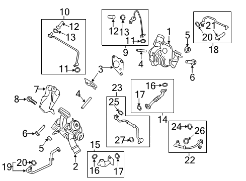 2023 Ford Edge TURBOCHARGER ASY Diagram for K2GZ-6K682-D