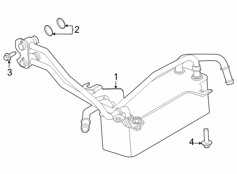 2023 Ford F-250 Super Duty Trans Oil Cooler Diagram 1