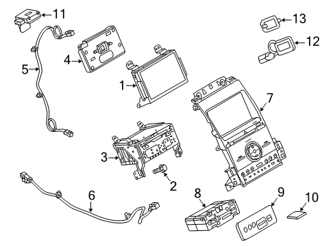 2019 Ford Police Interceptor Sedan Navigation System Components Diagram