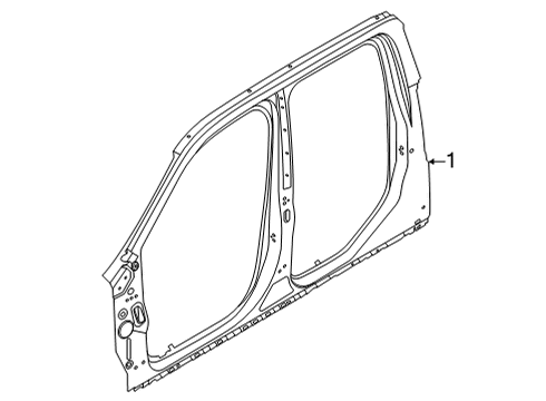 2023 Ford Maverick PANEL - QUARTER - OUTER Diagram for NZ6Z-6027846-A