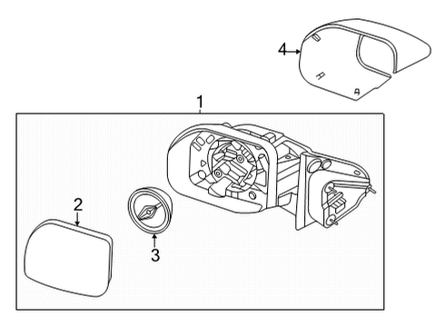 2022 Ford Maverick MIRROR ASY - REAR VIEW OUTER Diagram for NZ6Z-17683-M