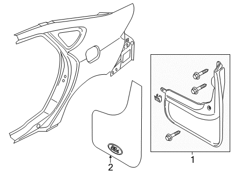 2020 Ford Fusion Exterior Trim - Quarter Panel Diagram