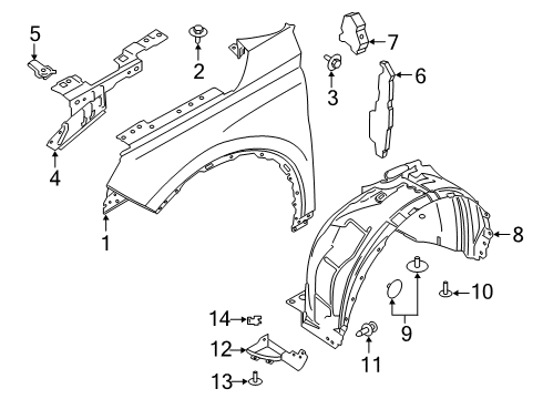 2020 Lincoln Corsair INSULATOR - WHEELHOUSE Diagram for LJ7Z-7828082-B