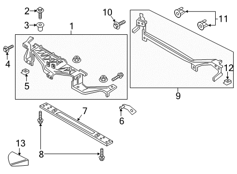 2020 Lincoln MKZ Radiator Support Diagram