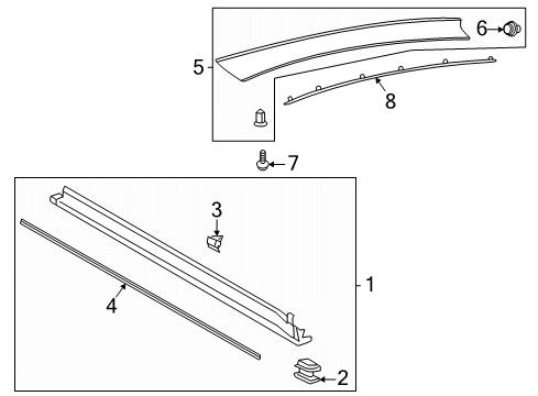 2020 Lincoln Corsair MOULDING Diagram for LJ7Z-7810177-BB