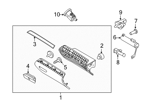 1999 Ford Ranger Pin - Hinge Diagram for GB5Z-5806056-A