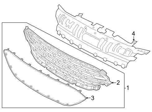 2022 Ford Escape Grille & Components Diagram 2