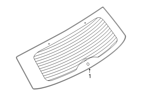 2020 Lincoln Corsair Lift Gate - Glass & Hardware Diagram