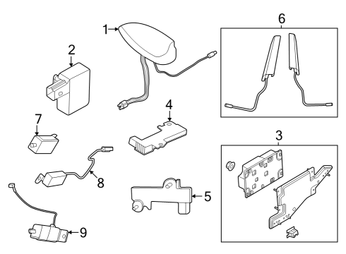 2023 Ford Mustang Mach-E Antenna & Radio Diagram