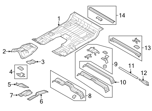 2023 Ford F-150 Lightning CROSS MEMBER ASY - FRONT Diagram for NL3Z-1610684-A