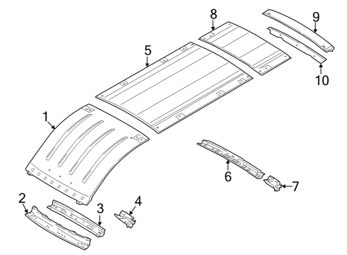 2022 Ford E-Transit Roof & Components Diagram 2