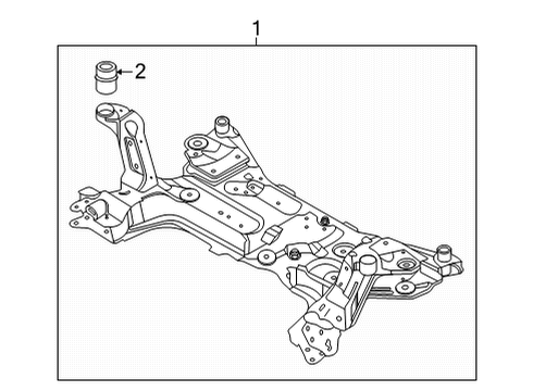 2023 Ford Maverick Suspension Mounting - Front Diagram