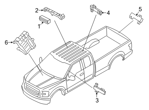 2020 Ford F-150 Anti-Theft Components Diagram 1