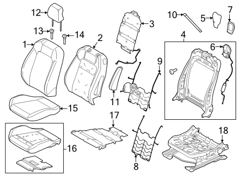 2024 Ford Mustang PAD Diagram for PR3Z-6364811-A