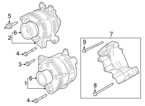 2024 Ford F-350 Super Duty Alternator Diagram 1