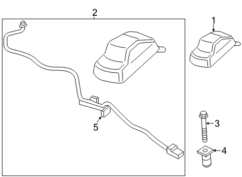 2021 Ford F-350 Super Duty Roof Lamps Diagram 1