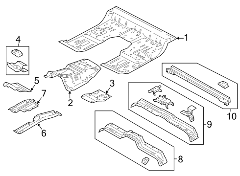 2023 Ford F-250 Super Duty Floor Diagram 2