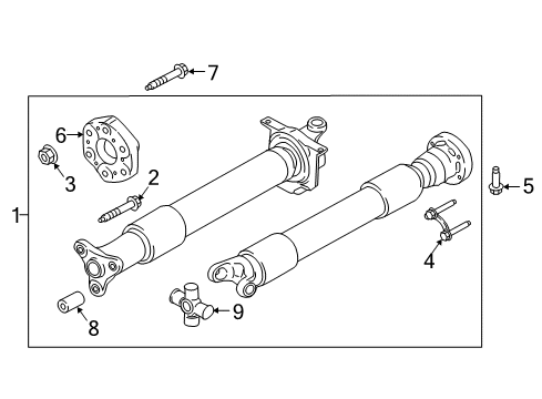 2023 Ford Mustang Drive Shaft - Rear Diagram 1