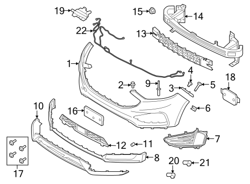 2021 Ford Edge Bumper & Components - Front Diagram 3