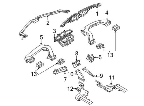 2023 Ford Maverick CONNECTOR - DUCT - CCS Diagram for NZ6Z-19D809-AA