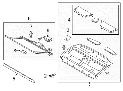 2020 Lincoln MKZ Interior Trim - Rear Body Diagram 1