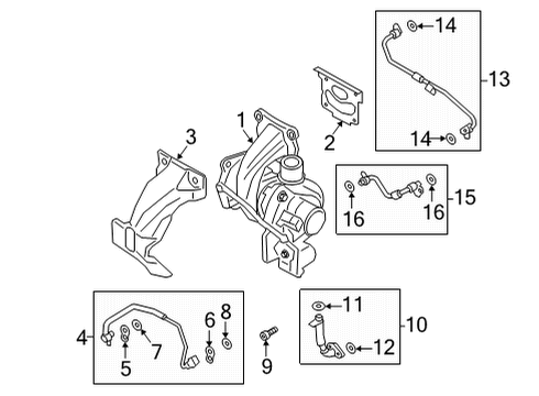 2023 Ford Maverick Turbocharger & Components Diagram