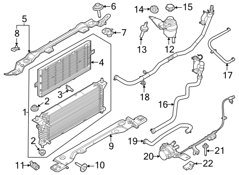 2023 Ford F-150 HOSE - SUPPLY TANK TO RADIATOR Diagram for NL3Z-8075-B