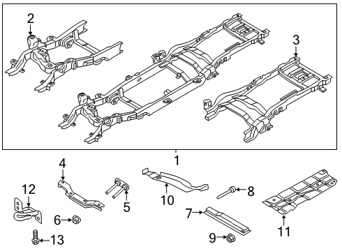 2021 Ford F-350 Super Duty Frame & Components Diagram 5