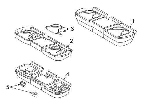 2022 Lincoln Nautilus Rear Seat Components Diagram 3