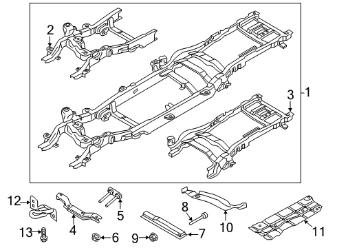 2020 Ford F-350 Super Duty Frame & Components Diagram 6