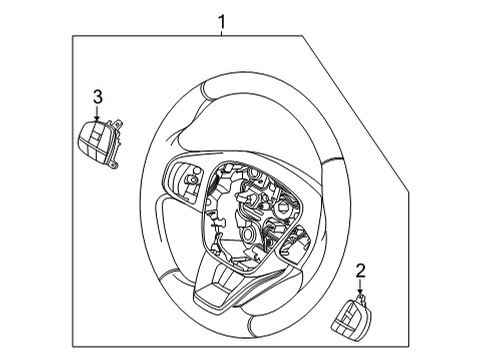 2022 Ford Maverick WHEEL ASY - STEERING Diagram for NZ6Z-3600-FA