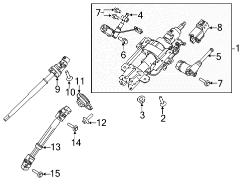 2020 Ford F-150 Steering Column & Wheel, Steering Gear & Linkage Diagram 3