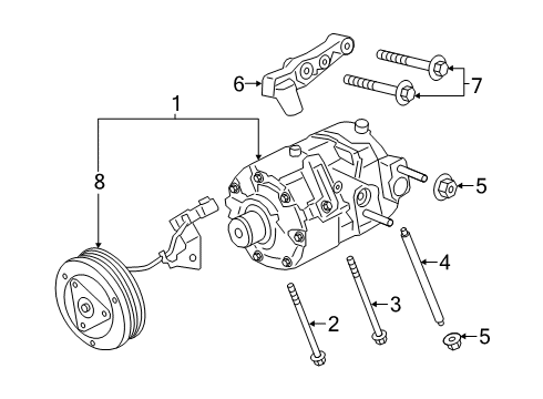 2020 Ford Escape A/C Compressor Diagram 2