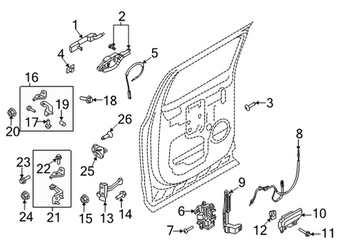 2023 Ford F-150 Lock & Hardware Diagram 4