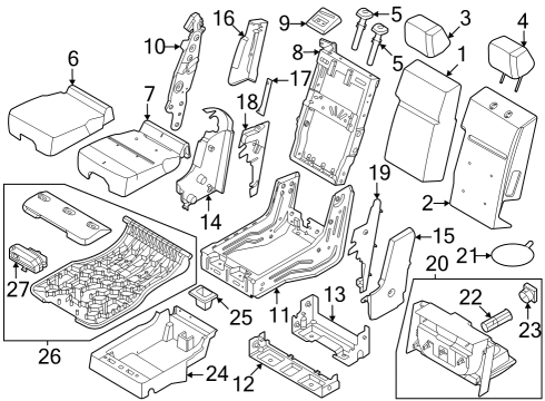 2024 Ford F-250 Super Duty PAD - SEAT CUSHION Diagram for ML3Z-1863222-A