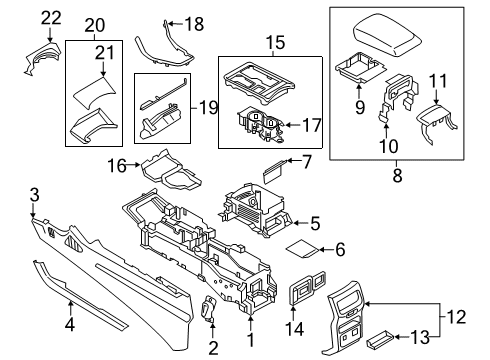 2021 Ford Edge ARMREST ASY - CONSOLE Diagram for LT4Z-5806024-AD