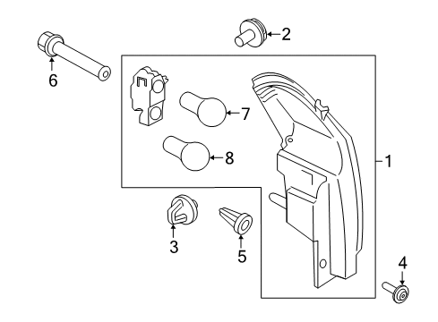 2021 Ford EcoSport Tail Lamps Diagram 2