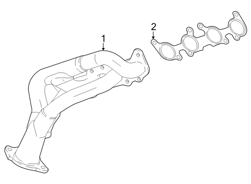 2023 Ford F-150 MANIFOLD ASY - EXHAUST Diagram for NR7Z-9431-A