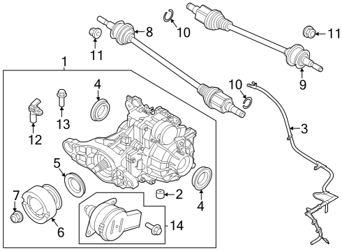 2020 Ford Edge Axle & Differential - Rear Diagram