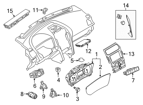 2019 Ford Police Interceptor Utility Instruments & Gauges Diagram