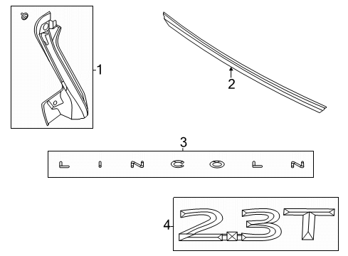 2022 Lincoln Corsair ORNAMENT - TRIM PANEL Diagram for LJ7Z-7842528-A